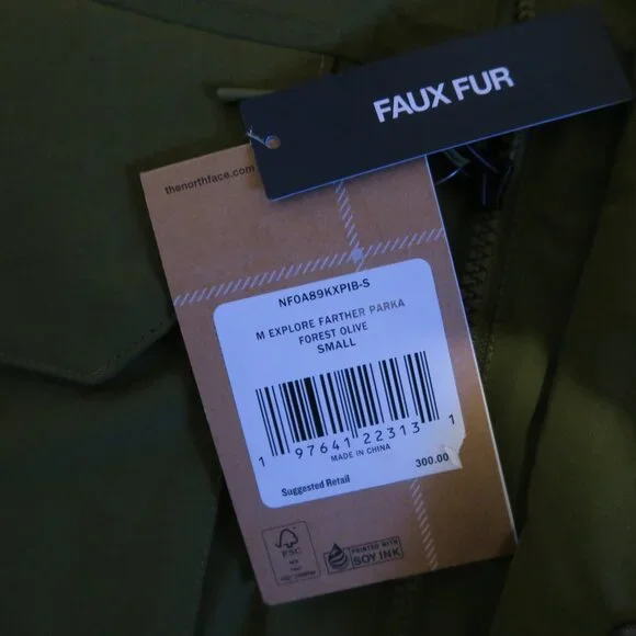 The North Face Explore Farther Parka Forest Olive Men Size Small 550 Down Fill